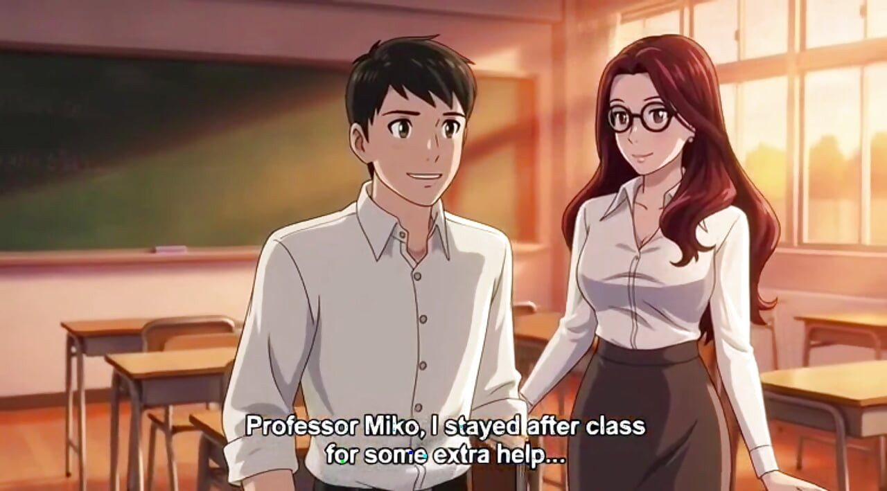 Young student seduced his teacher in extra class when they are alone