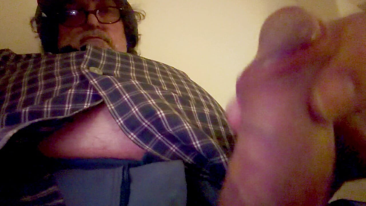 Grandfather’s penis is displayed on his own desire.