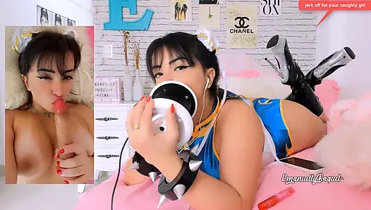 ASMR PORNO YOĞUN CHUN LI COSPLAY EMANUELLY RAQUEL KULAK YALıYOR AHEGAO ORAL SEKS VE MEME SIKIŞI
