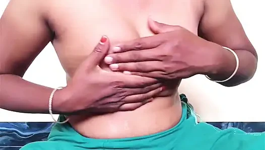 ammu yellow t-shirt remove the boobs massage .