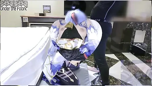Wanita karir baker lagi asik cosplay akhir pekan, ganyu, bertema seks hardcore sampai klimaks