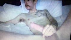 Straight tattooed stud edging his huge hung 10inch thick coc