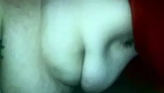 Slow-mo Hucow – side view of shaking udders