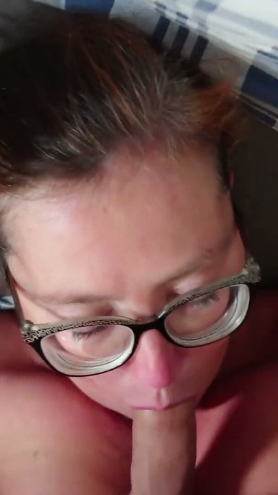 Amateur wife in glasses sucking strangers dick | Clip 1