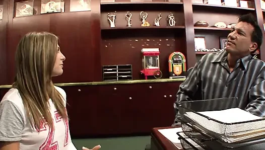 Horny teen tries to pick a horny guy in a bar