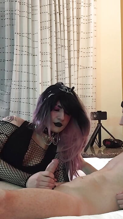 Goth Sissy Jade Madison Deepthroating Dick - Compilation 1