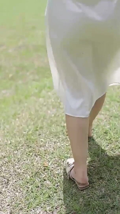 MY FIRST PUBLIC MASTURBATION ,  I WEAR SATIN WHITE SATIN DRESS | Clip 1