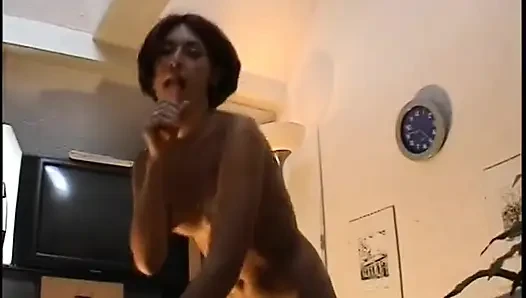 Hot redhead masturbating for her boy