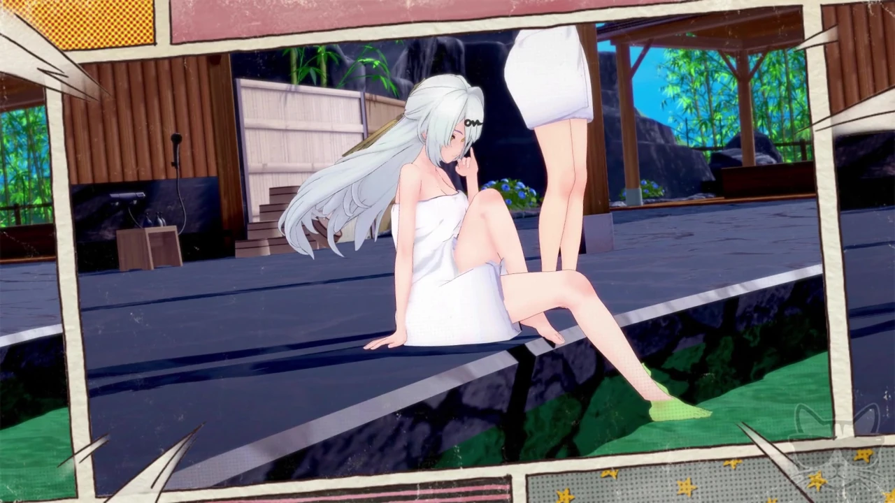 Aether lost in time 1 : Yixuan and Nicole (zenless zone zero) in hot spring !