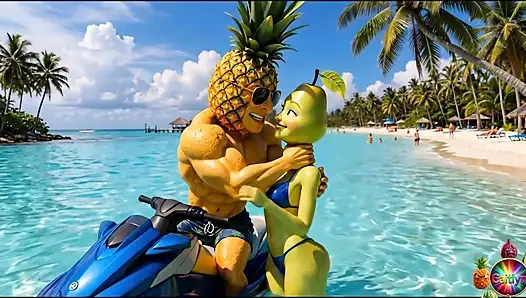 Episode 4 - Cute Pineapple Girl and Sweet Avocado Man Sharing Gentle Tropical Moments AI Hentai