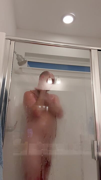 Shower and shave, including shaving my balls