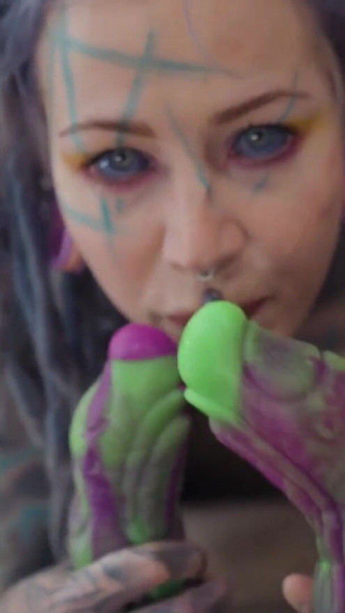 Extreme Double Anal for Tattooed Babe - Sloppy Blowjob, ATM & Huge Gapes | Clip 1
