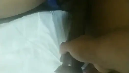 My neighbor finds me in a thong in his bed and gives me a butt massage by inserting his fingers.