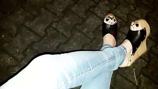 Platform Flipflops porn video – sexy platform mules