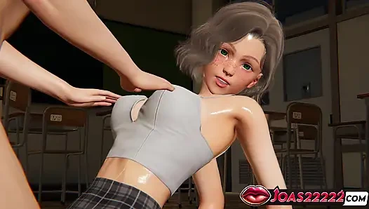 Hentai 3d rok mini katie terangsang - pijat toket besar mengerang, vibrator memek sempit & muncrat fingering g-spot