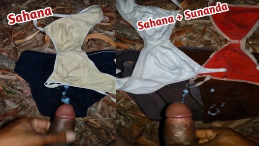 Мачеха Sahana и мачеха Sunanda Bra, трусики, сводный сын трахает и выпускает сперму