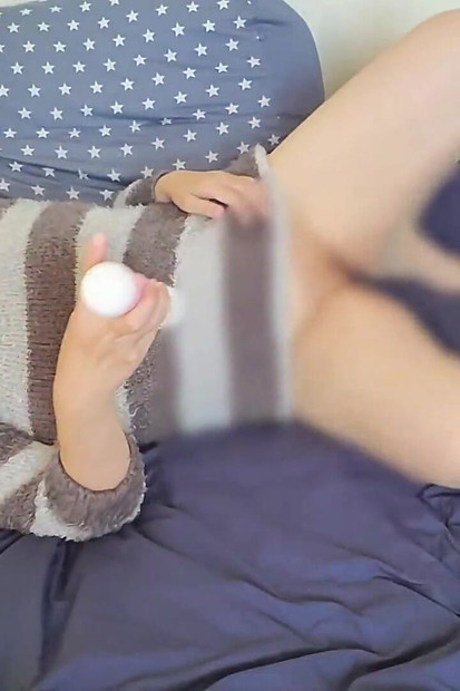 Married Woman Masturbating on the Bed