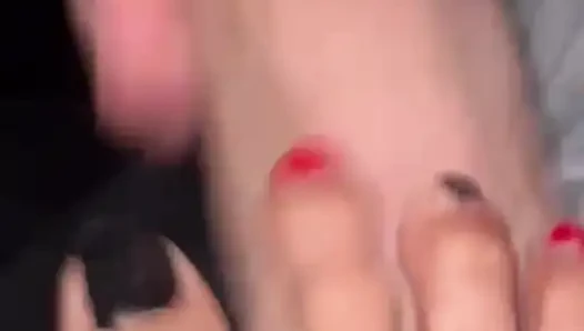 Daddy Cums on Melove Sexy Small Feet
