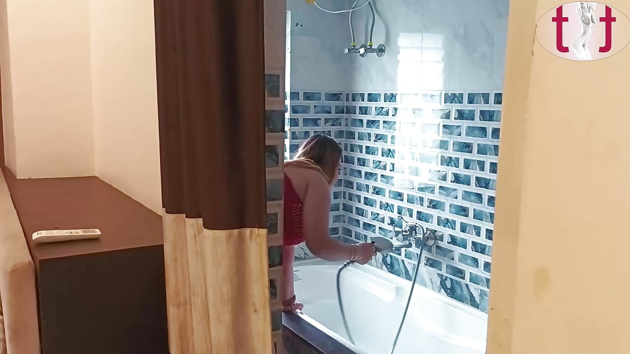 A corpulent woman enters the hotel seeking relaxation, but her mood sours due to the bellboy's behavior.