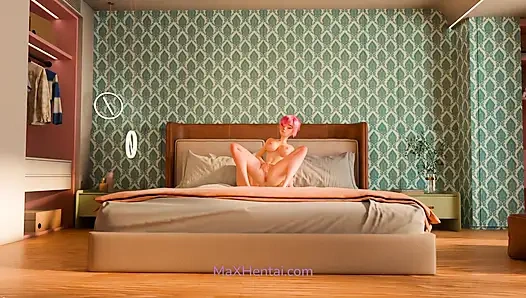 Mahasiswi ini muncrat banyak banget setelah pelajaran yoga (animasi 3d penuh)