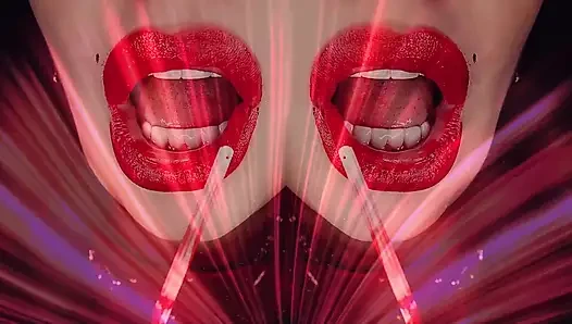 ASMR yang menpesona! Cewek rambut merah lagi asik mainin memeknya pakai bibir joi!