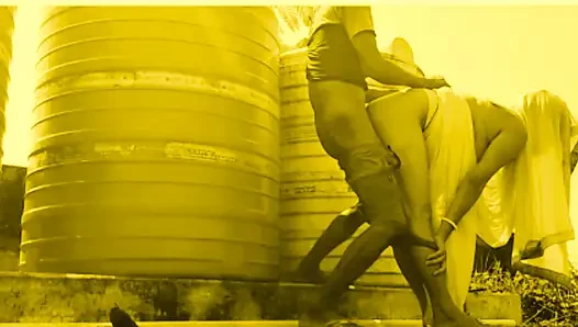 I CATCH MY SHY BHABI IN MY Building on the roof and give her the fuck of pussy on the roof.