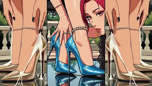 High-Heels get cum from alle sites an will be licked by hot anime girls Chapter 2