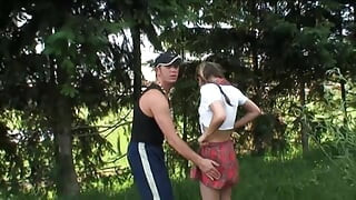 Cute and sweet teen picked up and fucked in a park