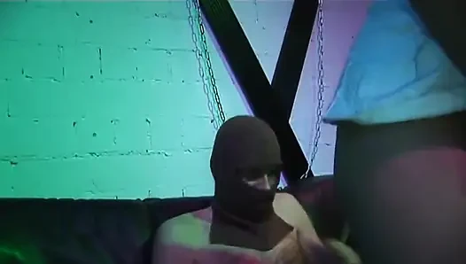 Masked Blonde Squirts Wildly From Deep Fingering Explosion