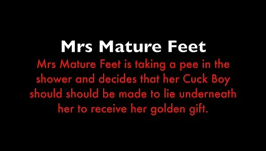 Mrs Mature Feet pisses on her cuck 483