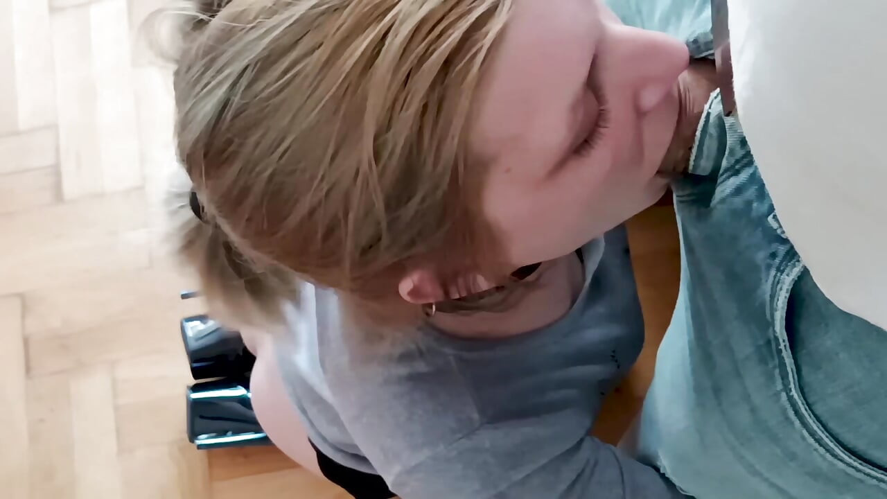 Ekte hjemmelaget Deepthroat Blowjob Cum I Munnen Svelge Samling