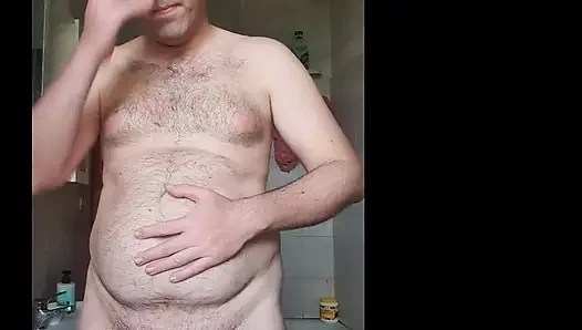 I am all naked with my big cock