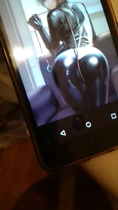 Anime sop - flicka i latex catsuit