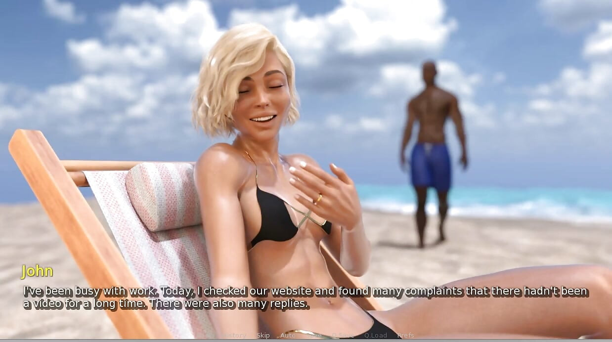 My Hotwife - Gameplay - Roleplay - Vacation - Wife Takes BBC in Beach