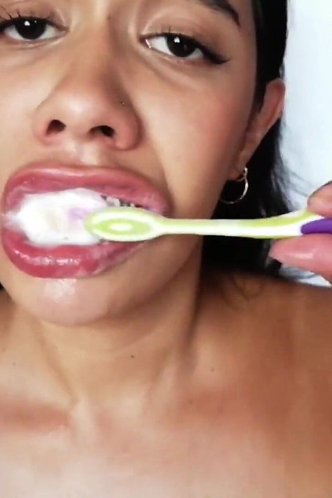 Nastiest Cum Tooth Brushing Ever!