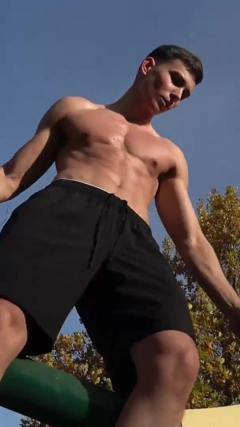 Emilion Reynolds shows off his hot sexy twink body | Clip 1