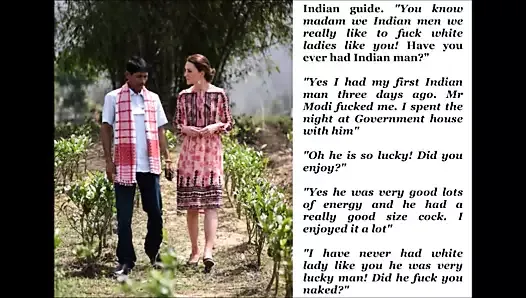 Kate Middleton получает коричневый индийский хуй