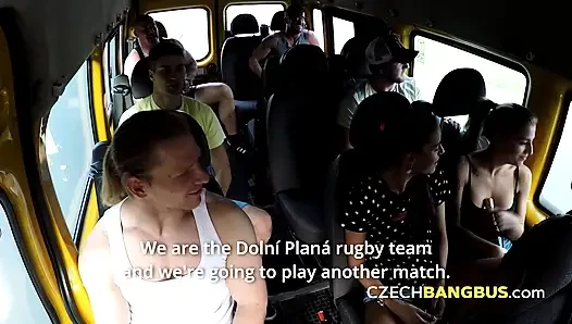 Anal frenzy with kinky twins (Czech Bang Bus)