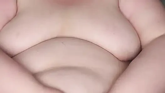 Moisturizing my fat tits and ass