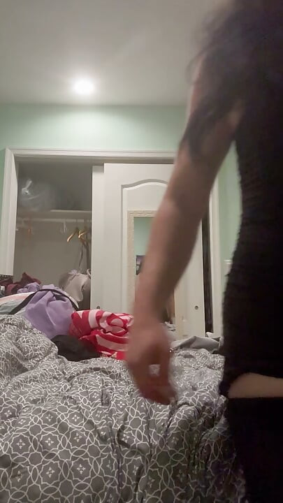 Sissy in black dress