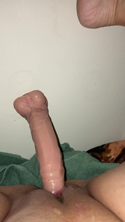Playing with my dildo