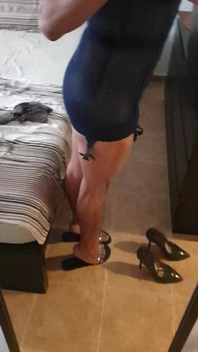 getting dressed  blue girdle. part 1