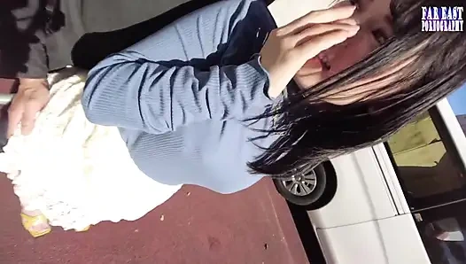 Skirt Side Tease Where Slick Grazing Turns to Instant Climax the Moment She Sinks in - 1