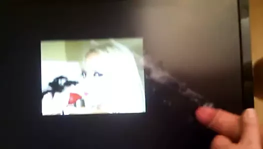 Dev cumshot üzerinde sıcak sarışın