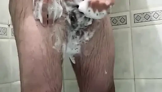 Turkish Bathroom Shower and Big Cumshot.