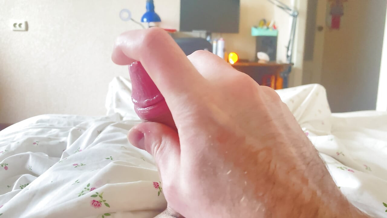 Morning Wood Stroking - Bed Solo Erection POV
