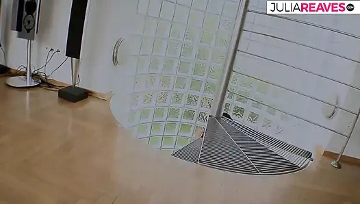 Sexy girl fucks her holes with a huge dildo