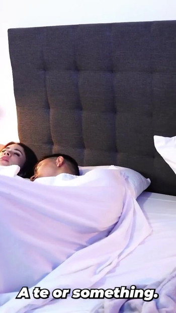 Memorable moment from "Stepson shares a bed with his stepmother and manages to fulfill his fantasy without being seen"