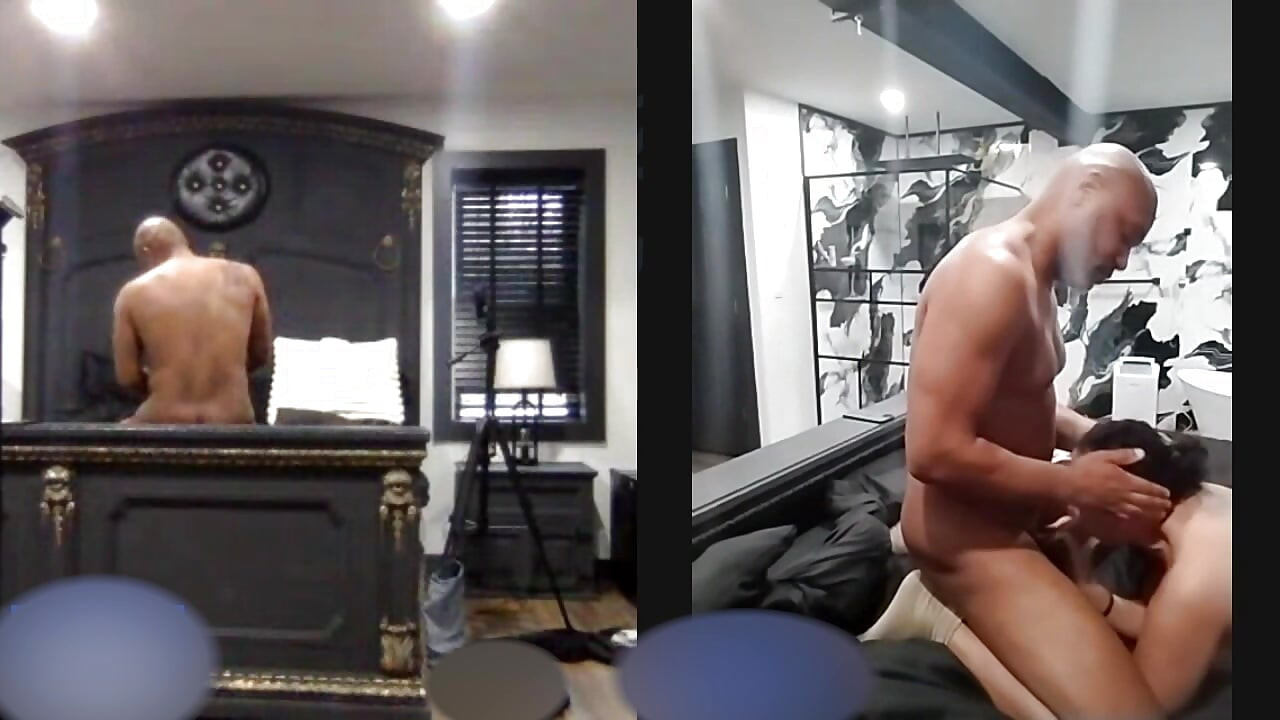 Sexy lady novana läuft vor einem großen schwarzen schwanz