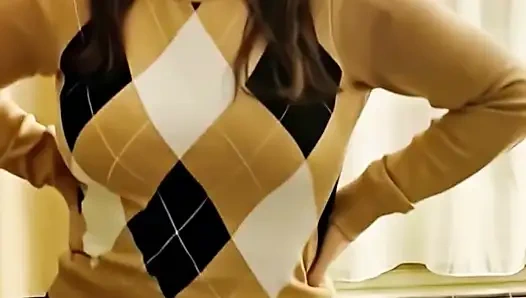 Bouncing my big tits in a gay lesbian sweater and other jumpers for my 48F soccer coach wanting to fuck her and the entire team!